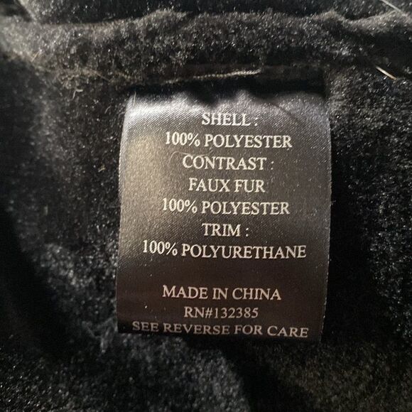 Love Token Faux Shearling Black Cropped Aviator Jacket - Picture 15 of 16